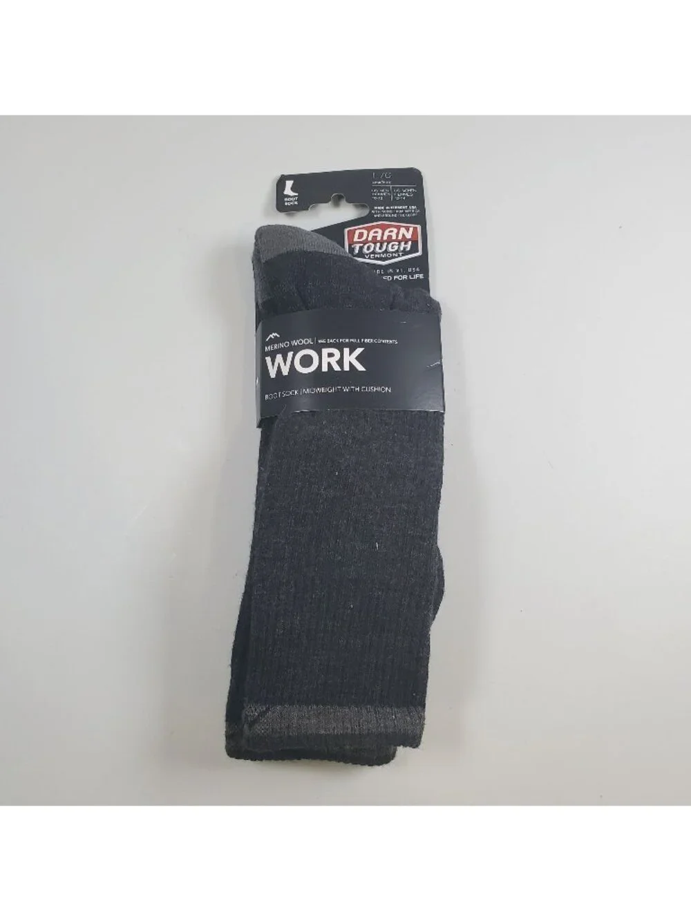 Darn Tough Work Merino Wool Midweight with Cushion Boot Socks Men Size Large New
